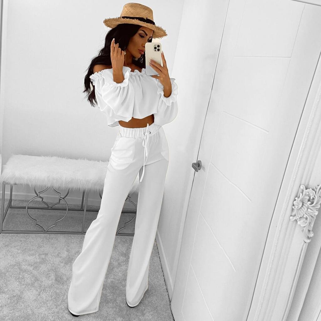 Two-piece long pants (PLAYA) White