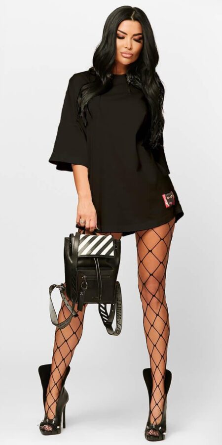 Logo T-Shirt Mask Signature (MASK-OFF) Black
