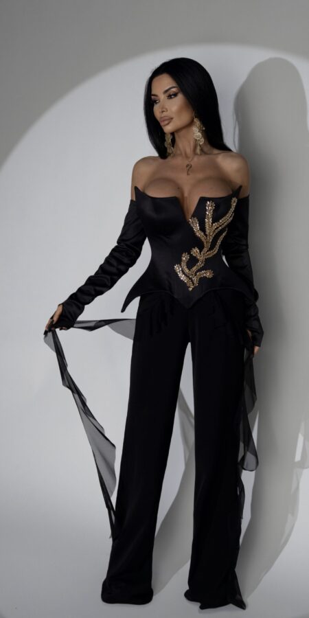 Alternative view of Set Angelcore negru Millionette